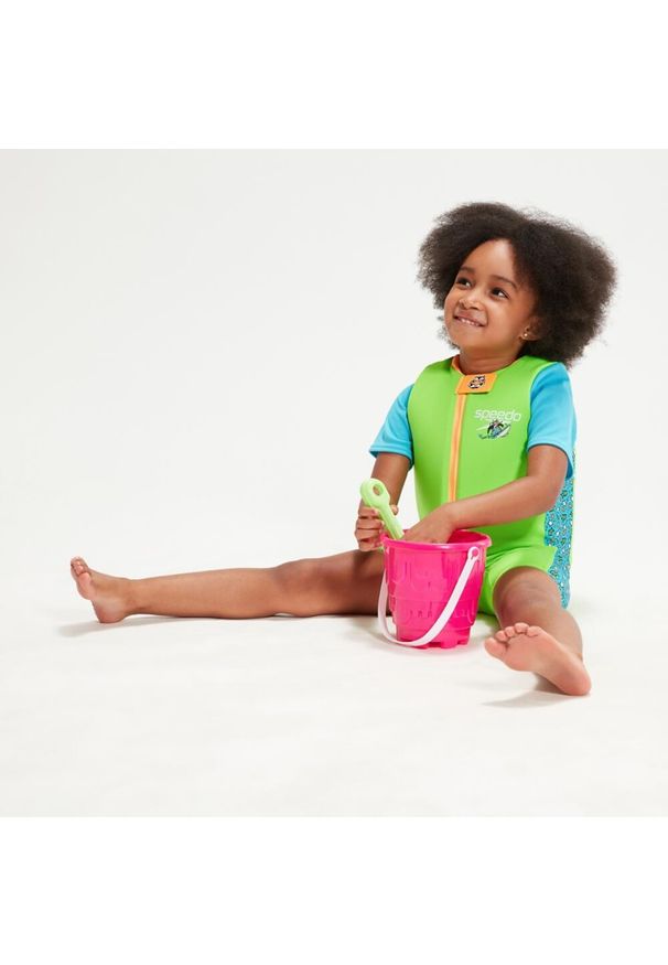 Kobinezon Do Pływania Speedo Printed Float Suit Kids. Kolor: niebieski, wielokolorowy, zielony