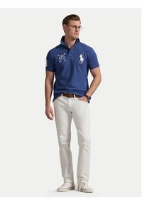 Polo Ralph Lauren Polo 710978082003 Granatowy Custom Slim Fit. Typ kołnierza: polo. Kolor: niebieski. Materiał: bawełna #5
