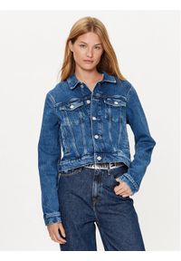 Tommy Jeans Kurtka jeansowa DW0DW16055 Niebieski Slim Fit. Kolor: niebieski. Materiał: bawełna