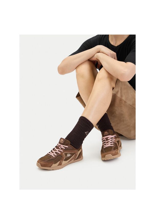 Sneakersy Kappa. Kolor: brązowy