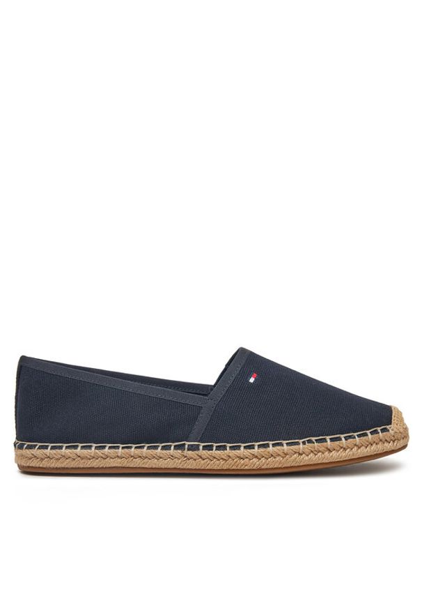 TOMMY HILFIGER - Tommy Hilfiger Espadryle Flag Canvas Espadrille FW0FW08541 Granatowy. Kolor: niebieski. Materiał: materiał