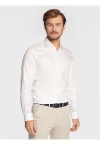 Calvin Klein Koszula K10K108427 Biały Slim Fit. Kolor: biały. Materiał: bawełna #1