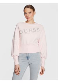Guess Bluza Agacia W3RQ11 KB683 Różowy Reglan Fit. Kolor: różowy. Materiał: bawełna, syntetyk