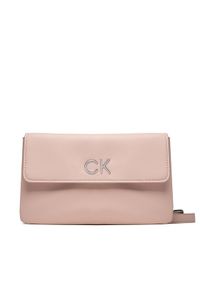 Calvin Klein Torebka Re-Lock Dbl Xbody W/Flap K60K609620 Różowy. Kolor: różowy. Materiał: skórzane