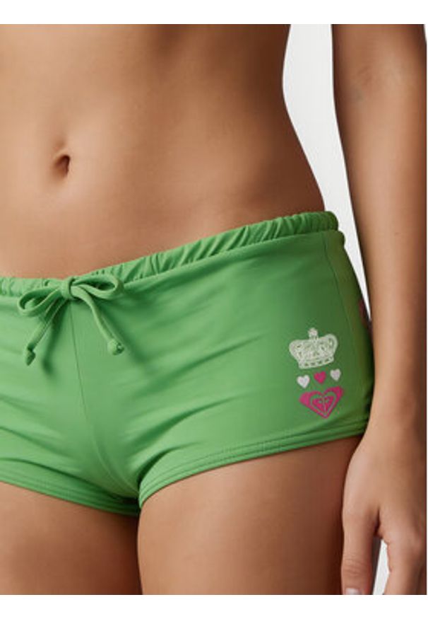 Roxy Dół od bikini Cheeky ziERJX405258 Zielony. Kolor: zielony. Materiał: syntetyk