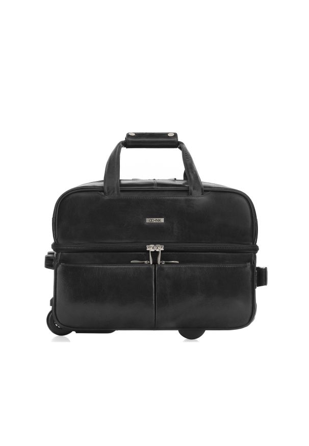 Ochnik - Torba podróżna. Kolor: czarny. Materiał: skóra