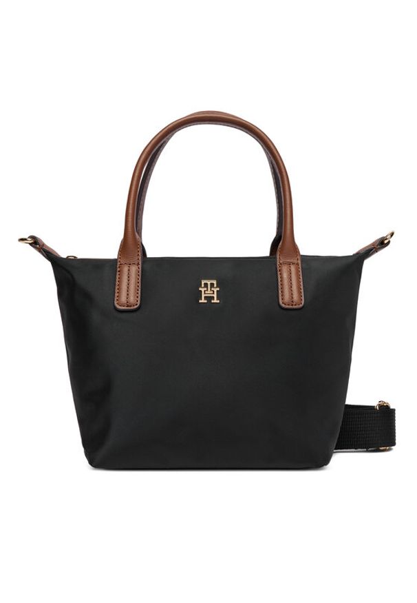 TOMMY HILFIGER - Tommy Hilfiger Torebka Popette Mini Tote AW0AW17709 Czarny. Kolor: czarny