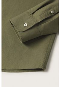 Mango Man koszula męska kolor brązowy regular z kołnierzykiem button-down. Typ kołnierza: button down. Kolor: brązowy. Materiał: tkanina, bawełna. Długość rękawa: długi rękaw. Długość: długie. Wzór: gładki #7