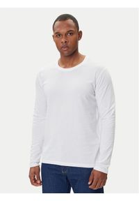 Jack & Jones - Jack&Jones Longsleeve Basic 12279538 Biały Regular Fit. Kolor: biały. Materiał: bawełna. Długość rękawa: długi rękaw