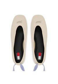 Tommy Jeans Baleriny Tjw Ballerina With Laces EN0EN02939 Écru. Materiał: skóra #4