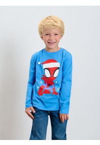 Sinsay - Koszulka z długimi rękawami Spidey & His Amazing Friends - niebieski. Kolor: niebieski. Długość rękawa: długi rękaw. Długość: długie #1