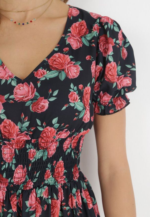 Born2be - Czarna Sukienka Aethiliana. Kolor: czarny. Długość rękawa: krótki rękaw. Długość: mini