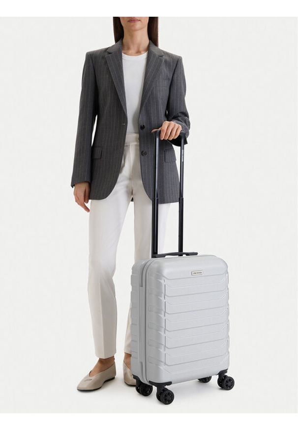 Gino Rossi - GINO ROSSI Walizka kabinowa CEO-GIN-S-003-05-SILVER2 Srebrny. Kolor: srebrny