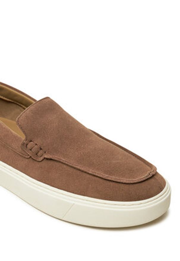 Calvin Klein Półbuty Moccasin Suede HM0HM01794 Brązowy. Kolor: brązowy. Materiał: zamsz, skóra