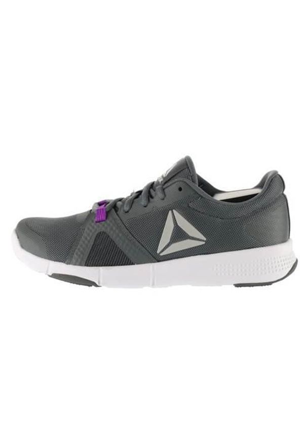 Buty do chodzenia damskie Reebok Flexile. Zapięcie: sznurówki. Kolor: szary. Materiał: materiał, syntetyk, tkanina, guma. Szerokość cholewki: normalna. Sport: turystyka piesza