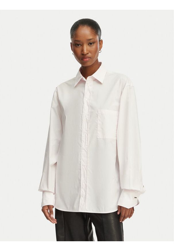 BOSS Koszula Saturday 50543800 Różowy jasny Oversize. Kolor: różowy. Materiał: bawełna