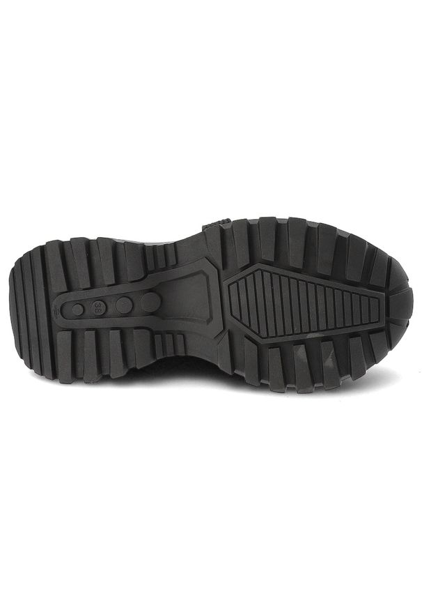 CheBello - Czarne Sneakersy Chebello Stylowe Buty Damskie Ze Skóry Naturalnej. Okazja: na co dzień. Kolor: czarny. Materiał: skóra. Styl: elegancki