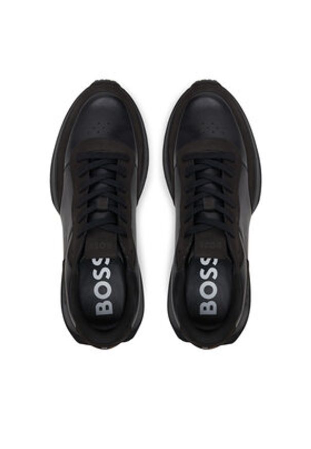 BOSS Sneakersy Jonah 50542125 Czarny. Kolor: czarny. Materiał: skóra