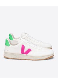 Veja - VEJA - Sneakersy V-12 B-Mesh. Kolor: biały. Materiał: mesh. Szerokość cholewki: normalna. Wzór: aplikacja #3
