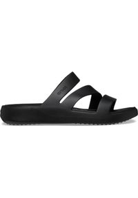 Klapki plażowe damskie Crocs Getaway Strappy. Okazja: na plażę. Kolor: czarny. Styl: sportowy #1