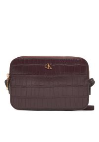 Calvin Klein Torebka LV04F3285G Bordowy. Kolor: czerwony. Materiał: skórzane