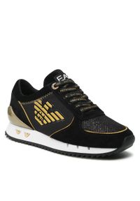 Sneakersy EA7 Emporio Armani X7X005 XK210 Q194 Black/Gold. Kolor: czarny. Materiał: materiał