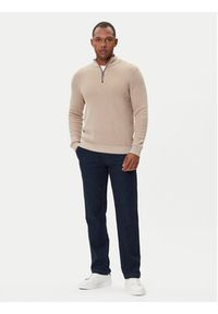 Bugatti Sweter 7500-85525D Beżowy Regular Fit. Kolor: beżowy. Materiał: bawełna #3