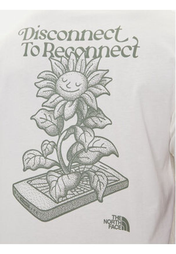 The North Face T-Shirt Connect NF0A8E3Y Beżowy Relaxed Fit. Kolor: beżowy. Materiał: bawełna