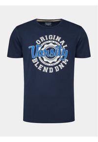 Blend T-Shirt 20715759 Granatowy Regular Fit. Kolor: niebieski. Materiał: bawełna