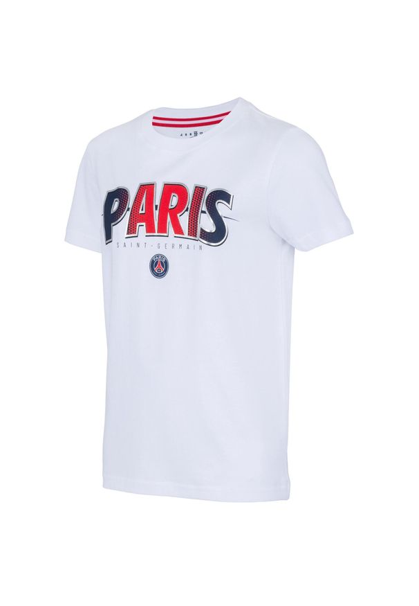 Koszulka PSG dla dzieci - Oficjalna kolekcja PARIS SAINT GERMAIN. Kolor: biały. Materiał: bawełna