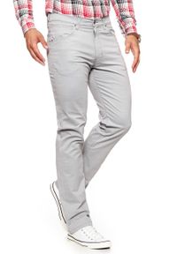 Wrangler - WRANGLER SPODNIE MĘSKIE ARIZONA ALLOY GREY W12OV6333. Materiał: materiał