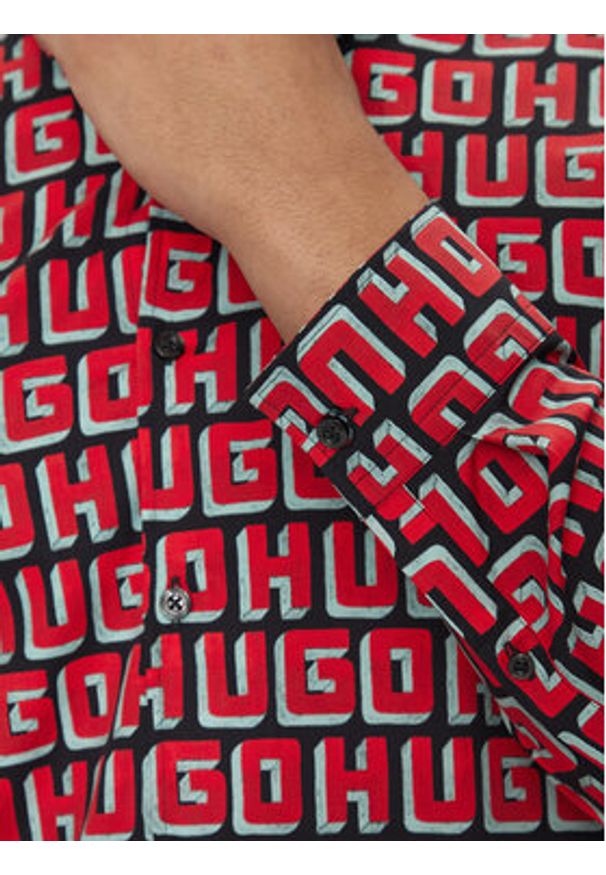 Hugo Koszula Ermo 50519638 Czerwony Slim Fit. Kolor: czerwony. Materiał: bawełna