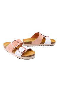 Dr. Brinkmann - DR. BRINKMANN 700924-42 rosa, klapki damskie. Kolor: różowy. Materiał: skóra #1