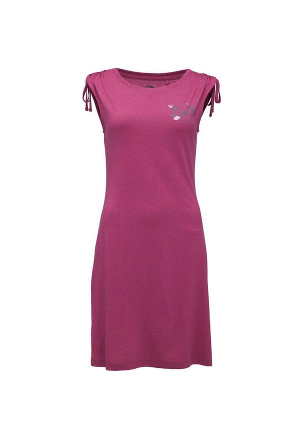 ZONE PERFECT - Sukienka damska LOAP Asasbeda, S. Okazja: na co dzień. Kolor: różowy. Wzór: nadruk, kwiaty. Typ sukienki: sportowe. Styl: casual, sportowy