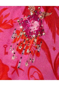 Camilla - CAMILLA - Asymetryczna sukienka z falbanami. Kolor: różowy, wielokolorowy, fioletowy. Materiał: jedwab, koronka. Długość rękawa: na ramiączkach. Wzór: aplikacja. Sezon: lato. Typ sukienki: asymetryczne. Długość: mini #3