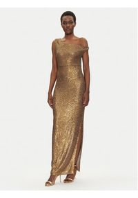 NORMA KAMALI Sukienka wieczorowa ST4243SQG69151 Złoty Slim Fit. Kolor: złoty. Materiał: syntetyk. Styl: wizytowy #5