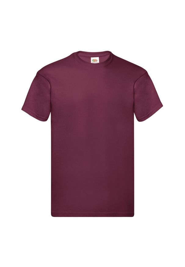FRUIT OF THE LOOM - Oryginalna Bawełniana Koszulka Unisex Dla Dorosłych. Kolor: czerwony, wielokolorowy, brązowy. Materiał: bawełna