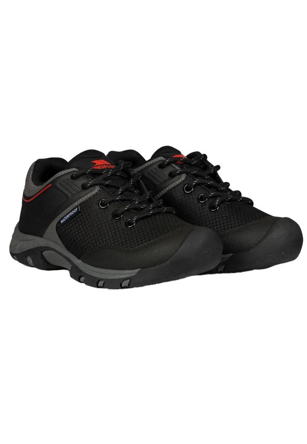 TRESPASS - Wodoodporne Buty Sportowe Dla Dzieci Bevin. Kolor: czarny, czerwony, wielokolorowy. Sport: turystyka piesza