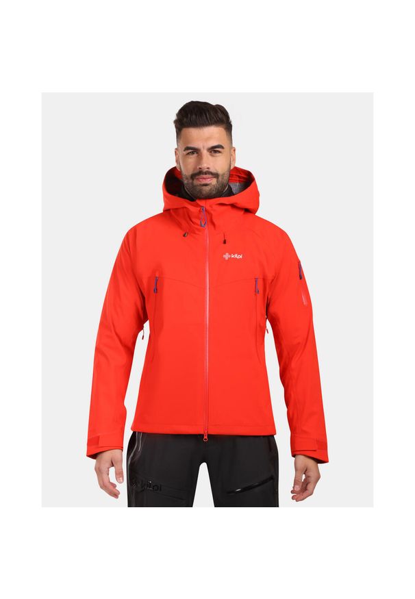 Męska kurtka typu hardshell Kilpi TRINITY-M. Kolor: czerwony. Materiał: nylon. Sezon: zima. Styl: sportowy