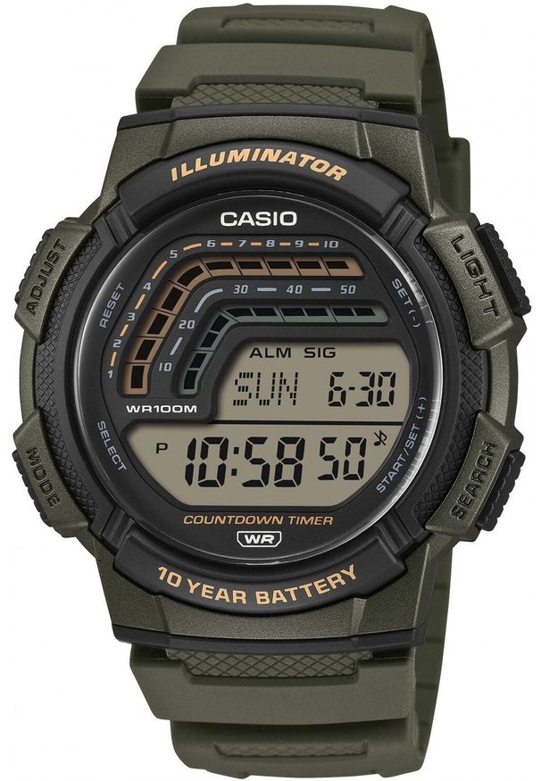 Zegarek męski Casio WS-1800-3AVEF zielony. Kolor: zielony
