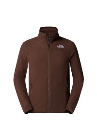 Bluza The North Face 100 Glacier Full-Zip Fleece 0A855X1OI1 - brązowa. Okazja: na co dzień. Kolor: brązowy. Materiał: poliester. Styl: klasyczny, casual