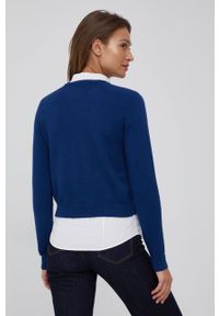 Desigual sweter z domieszką wełny 22SWJF40 damski lekki. Okazja: na co dzień. Materiał: wełna. Długość rękawa: raglanowy rękaw. Wzór: aplikacja. Styl: casual #5