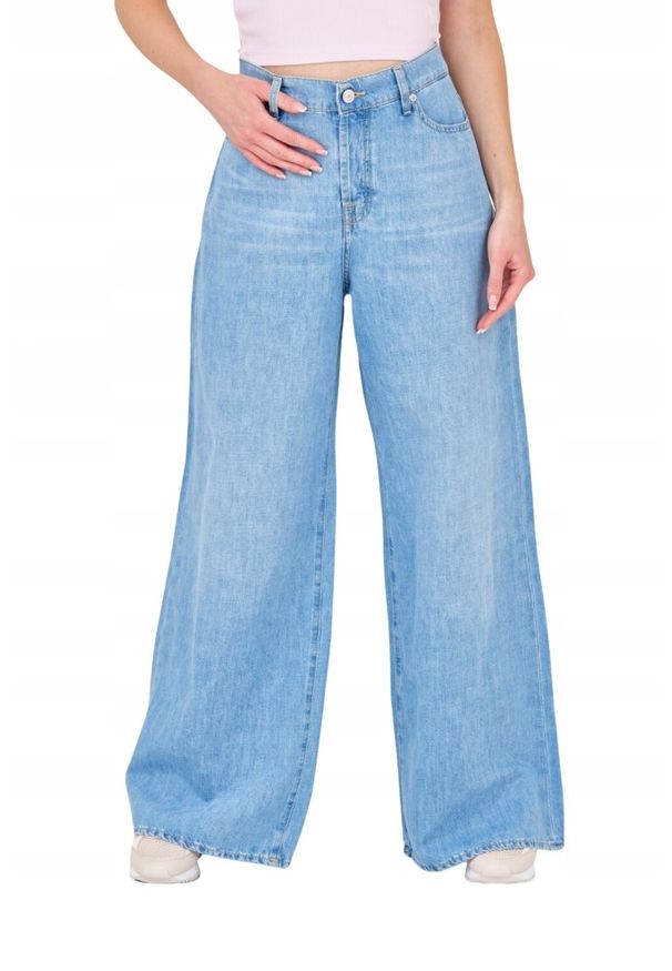 7 FOR ALL MANKIND Niebieskie jeansy Zoey. Kolor: niebieski