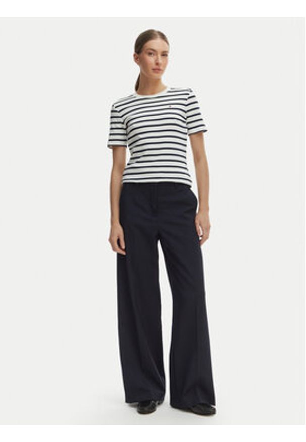 TOMMY HILFIGER - Tommy Hilfiger T-Shirt New Cody WW0WW40587 Biały Slim Fit. Kolor: biały. Materiał: bawełna