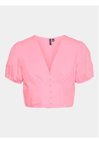 Vero Moda Bluzka Charlotte 10303653 Różowy Regular Fit. Kolor: różowy. Materiał: bawełna #5