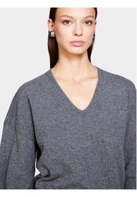 Sisley Sweter 1044M400T Szary Regular Fit. Kolor: szary. Materiał: wełna #4