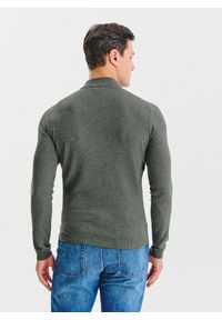 Pako Lorente - PAKO LORENTE - Półgolf męski w zielonym kolorze. Kolor: szary, zielony, czerwony, niebieski. Materiał: wiskoza, nylon. Wzór: ze splotem, gładki #4