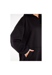 Infinite You - Bluza oversize z kapturem bawełniana czarna. Okazja: na co dzień. Typ kołnierza: kaptur. Kolor: czarny. Materiał: bawełna. Styl: casual #5