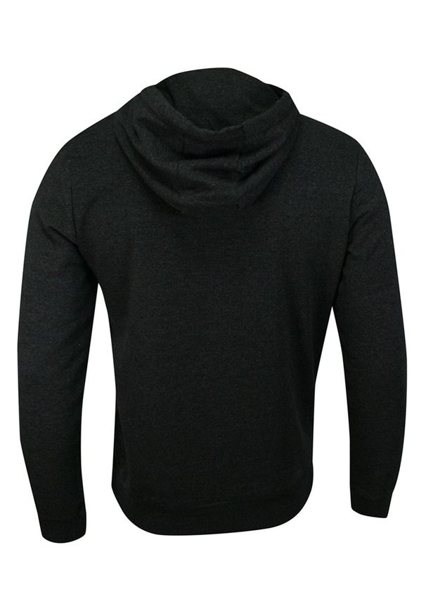 Brave Soul - Bluza Popielata z Kapturem, Kangurka, Jednokolorowa, z Dużą Kieszonką -BRAVE SOUL- Męska. Typ kołnierza: kaptur. Kolor: szary. Materiał: bawełna, poliester. Styl: sportowy, klasyczny