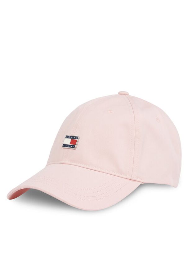 Tommy Jeans Czapka z daszkiem Tjw Heritage Plaque Cap AW0AW16986 Różowy. Kolor: różowy. Materiał: bawełna, materiał